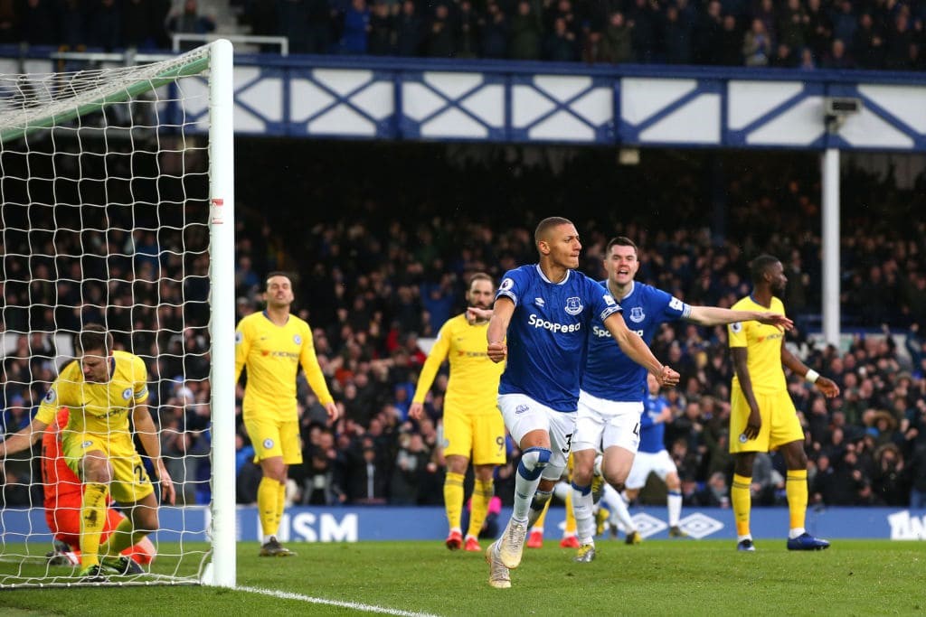 Richarlison scores against Chelsea